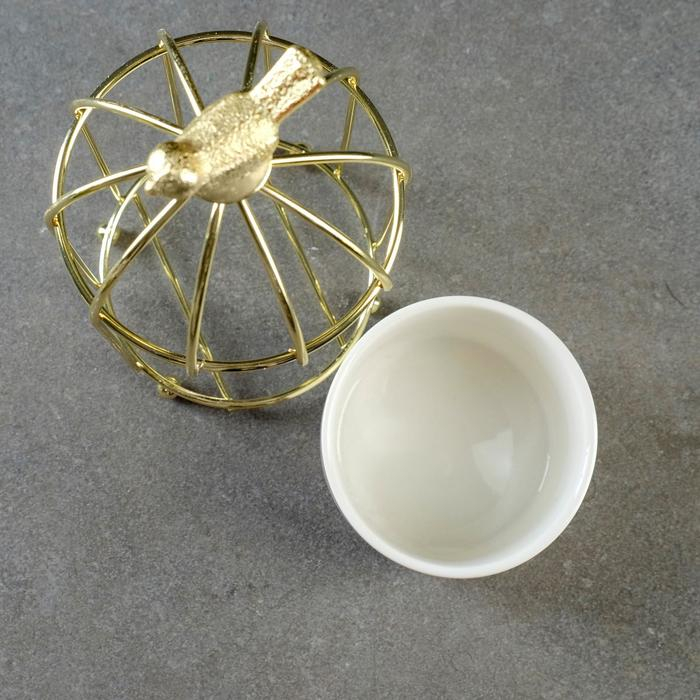 Кашпо Кашпо "Золотая клетка" 20х9х9см