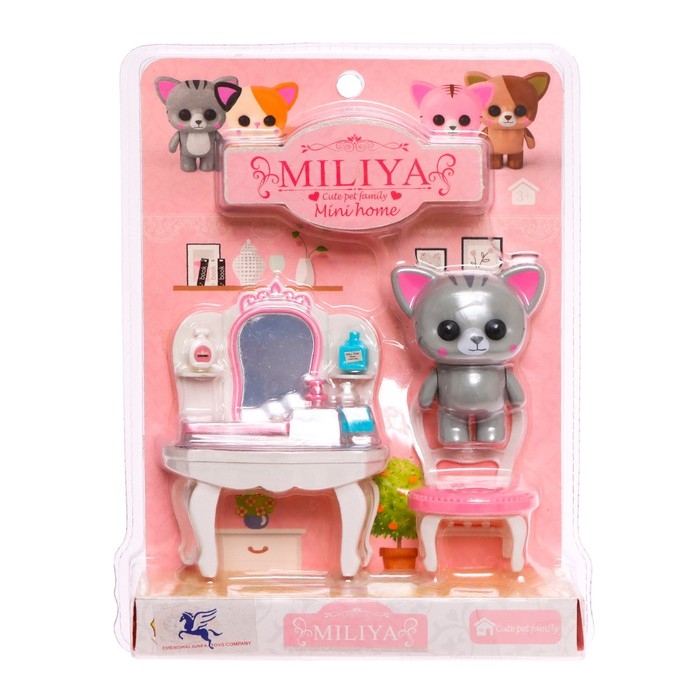 Набор игровой «Котик» с мебелью и аксессуарами, МИКС Набор игровой «Котик» с мебелью и аксессуарами, МИКС