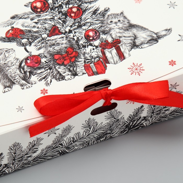 Коробка подарочная новогодняя складная двухсторонняя «Тепла и уюта », 20 х 18 х 5 см, Новый год Коробка подарочная новогодняя складная двухсторонняя «Тепла и уюта », 20 х 18 х 5 см, Новый год