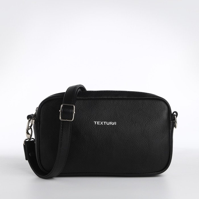 Сумка женская через плечо TEXTURA, маленький размер, цвет чёрный Сумка женская через плечо TEXTURA, маленький размер, цвет чёрный