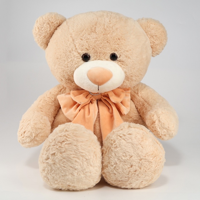 Мягкая игрушка «Медведь», с бантом, 80 см, цвет бежевый Мягкая игрушка «Медведь», с бантом, 80 см, цвет бежевый