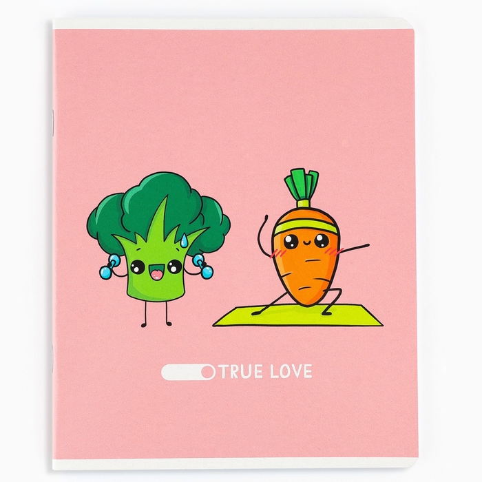 Тетрадь в клетку, 48 листов А5 на скрепке , внутренний блок №1 МИКС «1 сентября: Истинная любовь» ВД лак