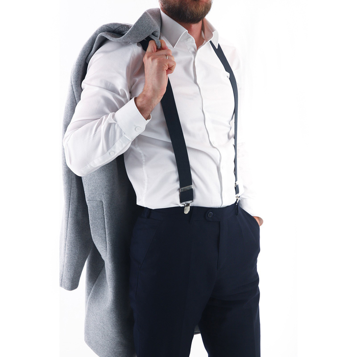 Подтяжки взрослые, ширина 3,5 см, цвет тёмно-серый Подтяжки взрослые, ширина 3,5 см, цвет тёмно-серый