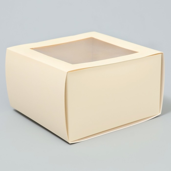 Коробка-фоторамка подарочная складная, упаковка, «Топленое молоко», 14 х 14 х 8 см Коробка-фоторамка подарочная складная, упаковка, «Топленое молоко», 14 х 14 х 8 см