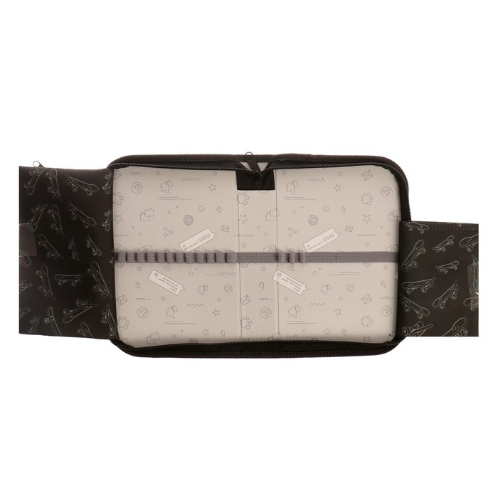 Пенал 1 секция 140 х 210 х 40 мм, откидной карман и косметичка, тканевый, Calligrata TOP Content Пенал 1 секция 140 х 210 х 40 мм, откидной карман и косметичка, тканевый, Calligrata TOP Content "Самокат"