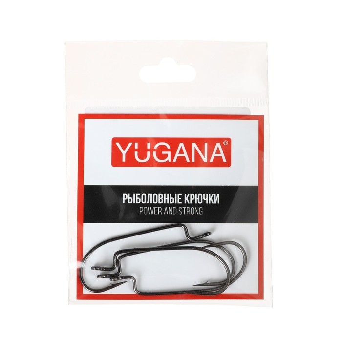Крючки офсетные YUGANA O'shaughnessy worm, № 2/0, 4 шт. Крючки офсетные YUGANA O'shaughnessy worm, № 2/0, 4 шт.