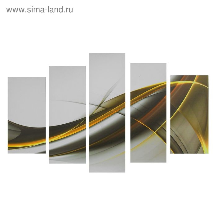 Картина модульная на подрамнике  Картина модульная на подрамнике "3D линии" 80*140 см