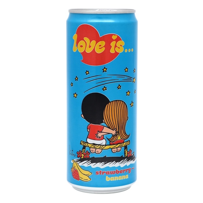 Вода газированная Love is, с клубникой и бананом, 330 мл Вода газированная Love is, с клубникой и бананом, 330 мл