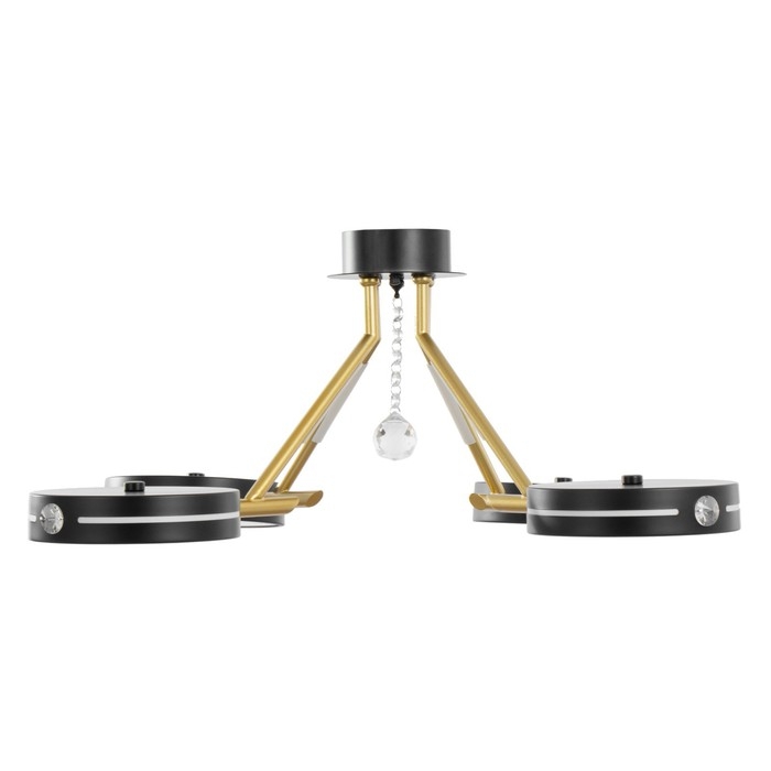 Люстра Люстра "Антеко" 4хLED 104Вт 3000-6000К черно-золотой 65х65х27 см BayerLux