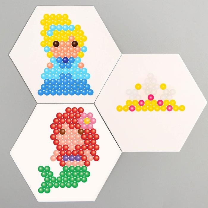 Аквамозаика «Принцессы: Ариэль и Золушка», 3 фигурки, 300 шариков Аквамозаика «Принцессы: Ариэль и Золушка», 3 фигурки, 300 шариков