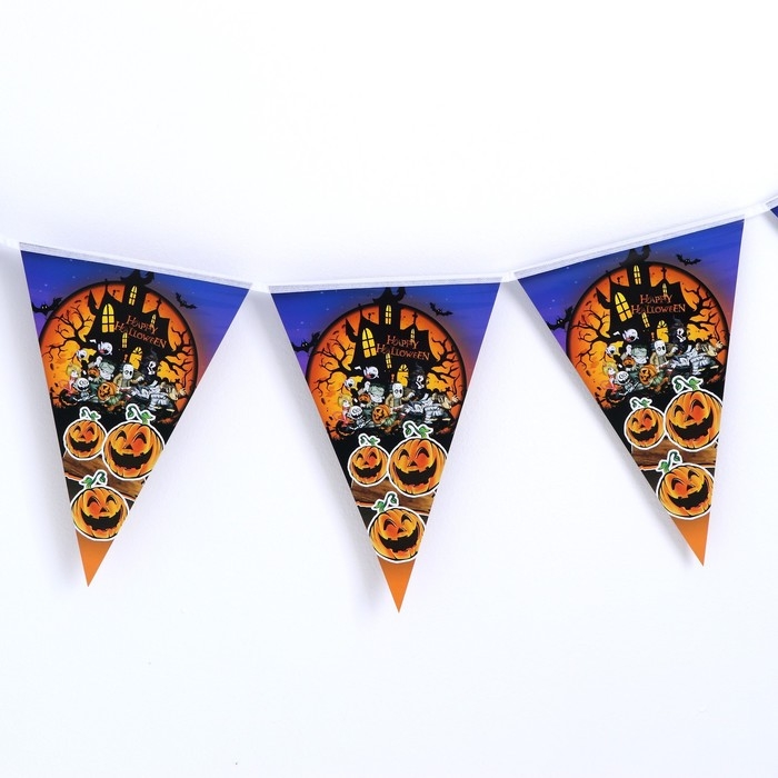 Гирлянда «Хэллоуин» 10 флажков Гирлянда «Хэллоуин» 10 флажков