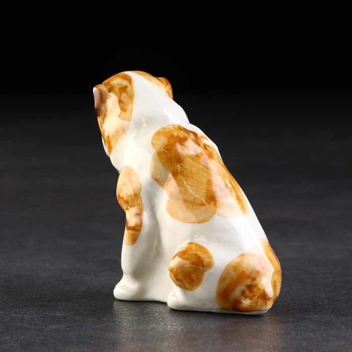 Статуэтка фарфоровая  Статуэтка фарфоровая "Алабай рыже-белый", 10 см, авторская роспись