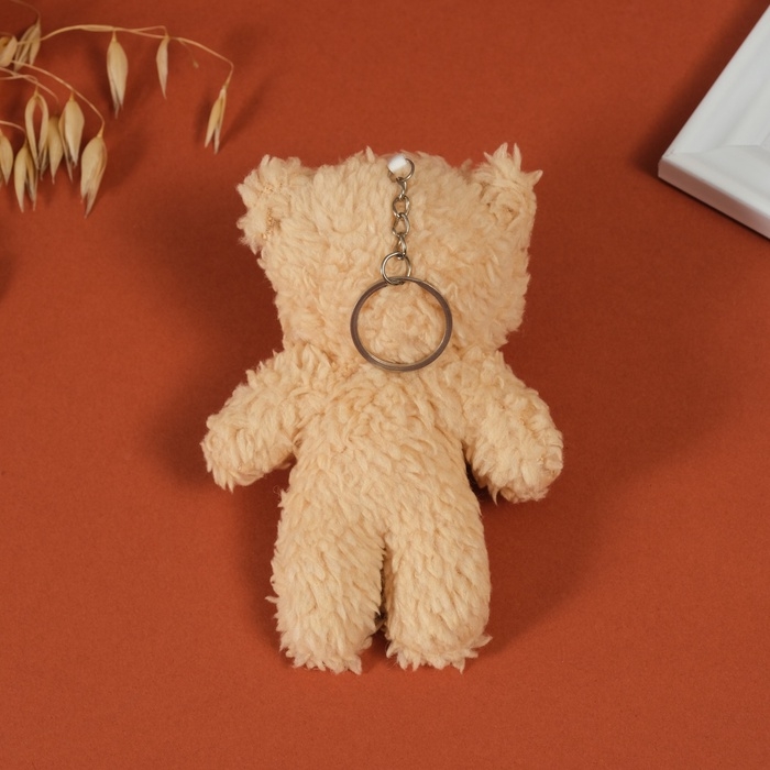 Брелок текстиль Брелок текстиль "Мишка бежевый с бантиком" 8х5х13 см