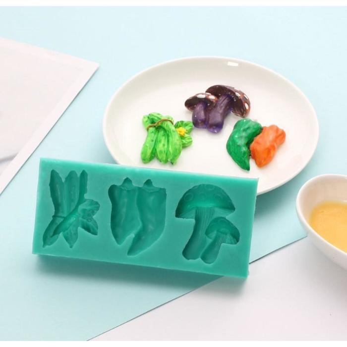 Молд силикон Молд силикон "Перец, грибы и огурцы" 3 предмета 5х11,6 см