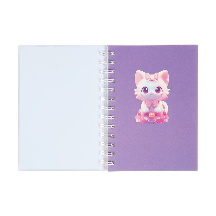 Записная книжка подарочная на гребне 80л,линия, цветной блок,обложка ПВХ 3D Кошка(17,6х13,5см) 105 Записная книжка подарочная на гребне 80л,линия, цветной блок,обложка ПВХ 3D Кошка(17,6х13,5см) 105