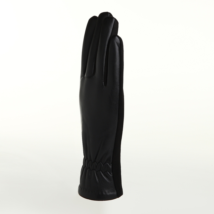 Перчатки женские, безразмерные, без утеплителя, цвет чёрный Перчатки женские, безразмерные, без утеплителя, цвет чёрный