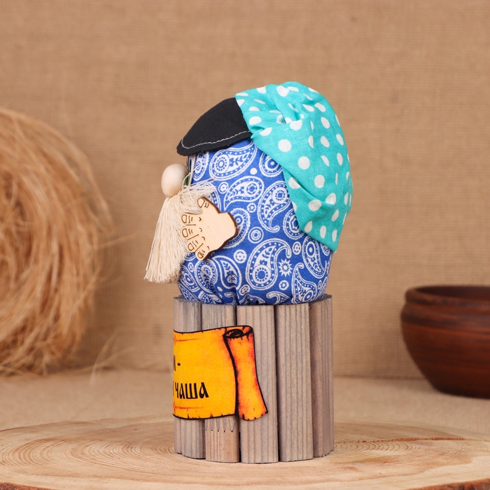 Домовой Фома Домовой Фома "Дом-полная чаша", на бочке, 19х11х10 см