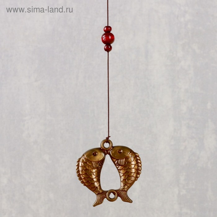 Музыка ветра металл, дерево Музыка ветра металл, дерево "Карпы" 4 трубки 5 колокольчиков 62х9,5 см