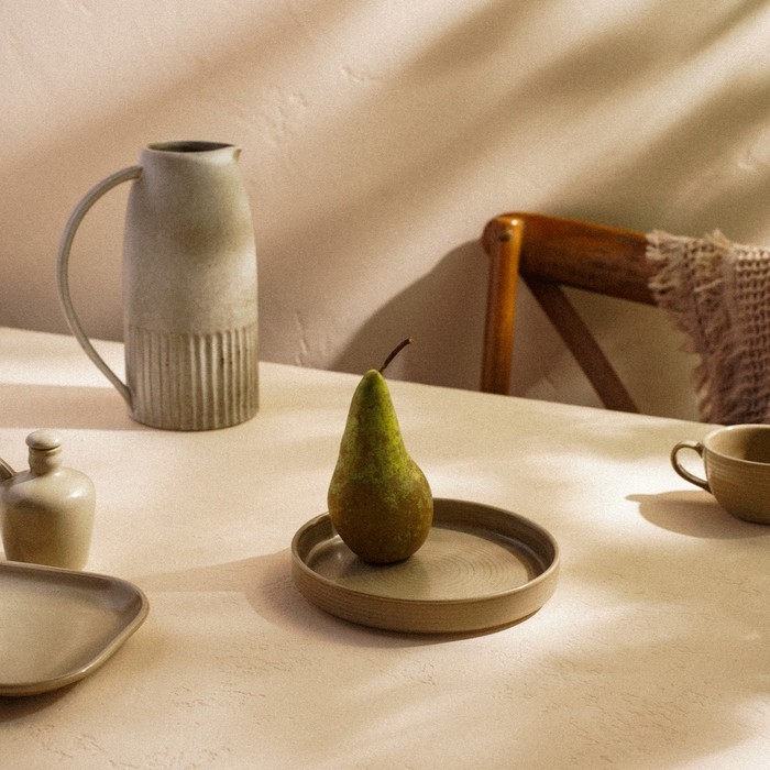 Тарелка обеденная фарфоровая SL Home «Песчаный бриз», d=19 см, цвет бежевый