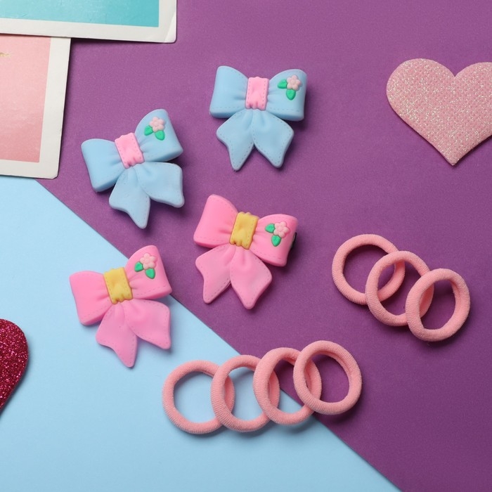 Набор для волос Набор для волос "Лучик" (10 резинок,4 зажима) бантик