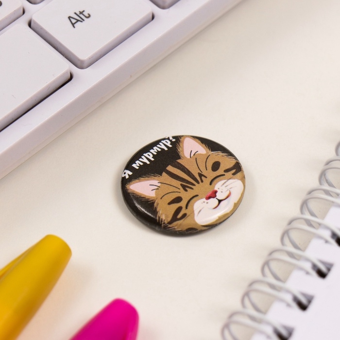 Значки закатные набор 3 шт d=25 мм Значки закатные набор 3 шт d=25 мм "Котята" 7х7 см