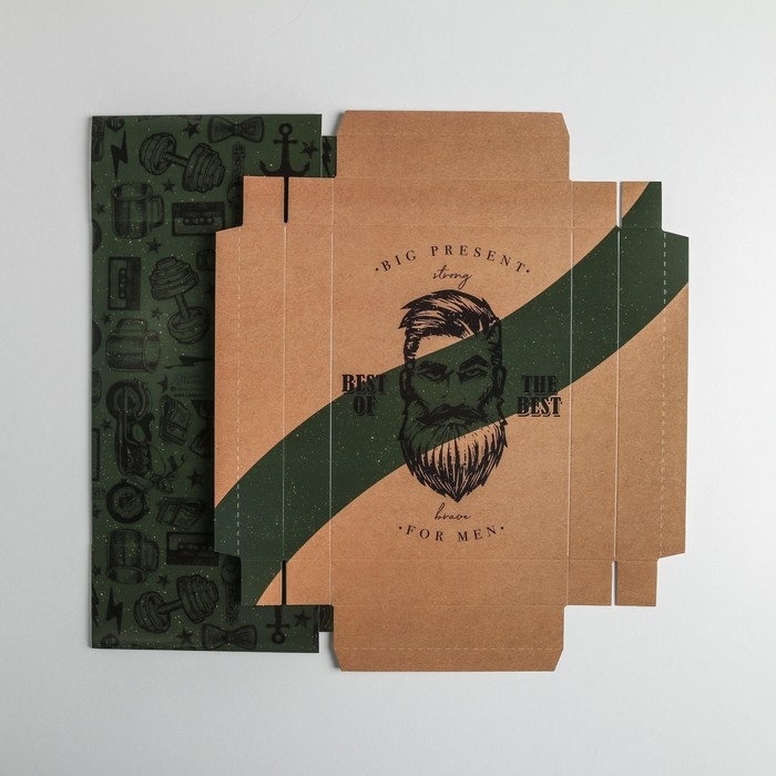 Коробка подарочная складная, упаковка, &laquo;Брутальность&raquo;, 21 х 15 х 7 см