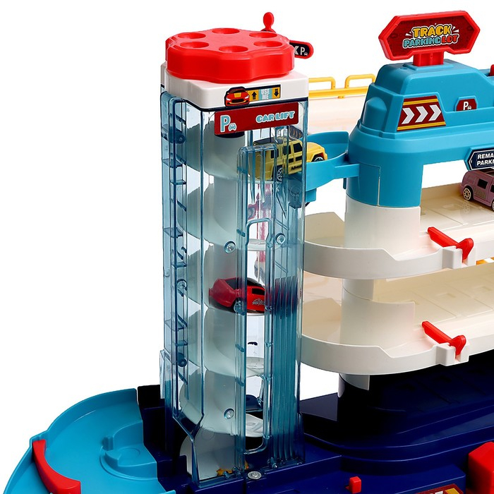 Парковка «Городская», с лифтом, 3 уровня, 4 машинки, световые и звуковые эффекты Парковка «Городская», с лифтом, 3 уровня, 4 машинки, световые и звуковые эффекты