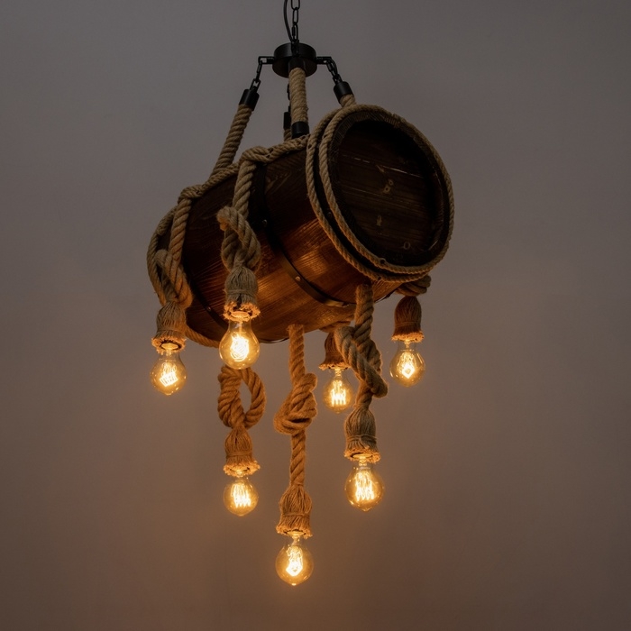 Люстра Люстра "Бочка" 7хЕ27 40Вт черный 41х33х30 см