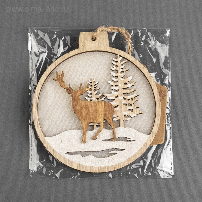 Ёлочная игрушка «Величавый олень в лесу», батарейки АААх2 (не в комплекте), свечение тёплое белое Ёлочная игрушка «Величавый олень в лесу», батарейки АААх2 (не в комплекте), свечение тёплое белое