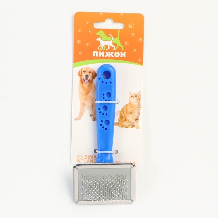 Пуходерка  Пуходерка "Лапки" малая с каплями, 6 х 12 см, синяя