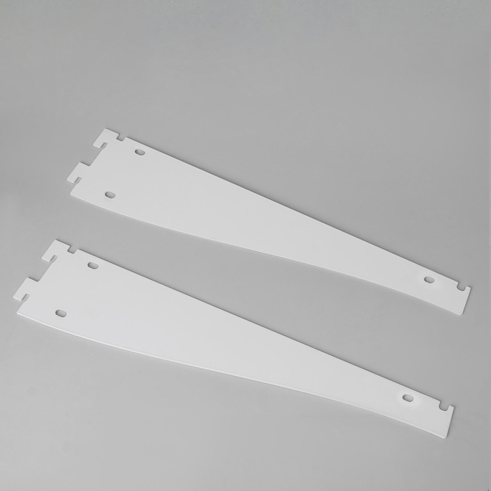 Кронштейн-полкодержатель для стеллажа, 40 см, для полки с перфорацией, цвет белый Кронштейн-полкодержатель для стеллажа, 40 см, для полки с перфорацией, цвет белый