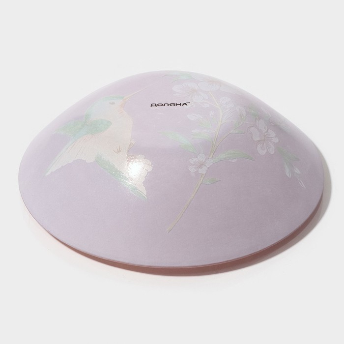 Набор тарелок стеклянных Доляна «Колибри», 19 предметов: 6 десертных тарелок, 6 обеденных тарелок, 6 мисок, салатник Набор тарелок стеклянных Доляна «Колибри», 19 предметов: 6 десертных тарелок, 6 обеденных тарелок, 6 мисок, салатник