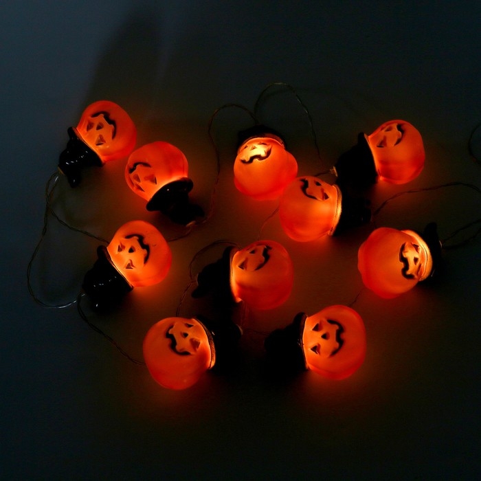 Гирлянда &laquo;Тыквы в шляпе&raquo; световая, 2 метра