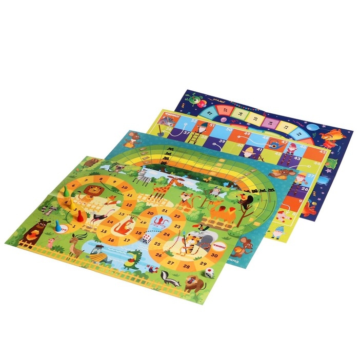 Настольная игра «Веселые ходилки», 4 в 1 Настольная игра «Веселые ходилки», 4 в 1