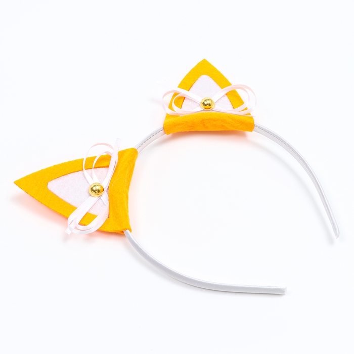 Карнавальный ободок "Ушки" с бантиком, цвет МИКС