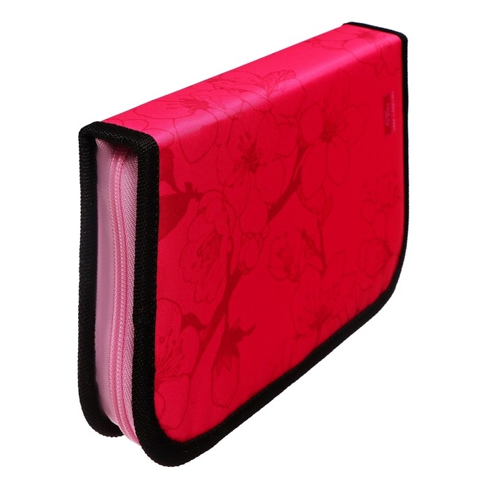 Пенал 1 секция, 130 х 210 х 40 мм, 2 откидные планки, тканевый, Calligrata TOP, Content  Пенал 1 секция, 130 х 210 х 40 мм, 2 откидные планки, тканевый, Calligrata TOP, Content "Аниме сакура"