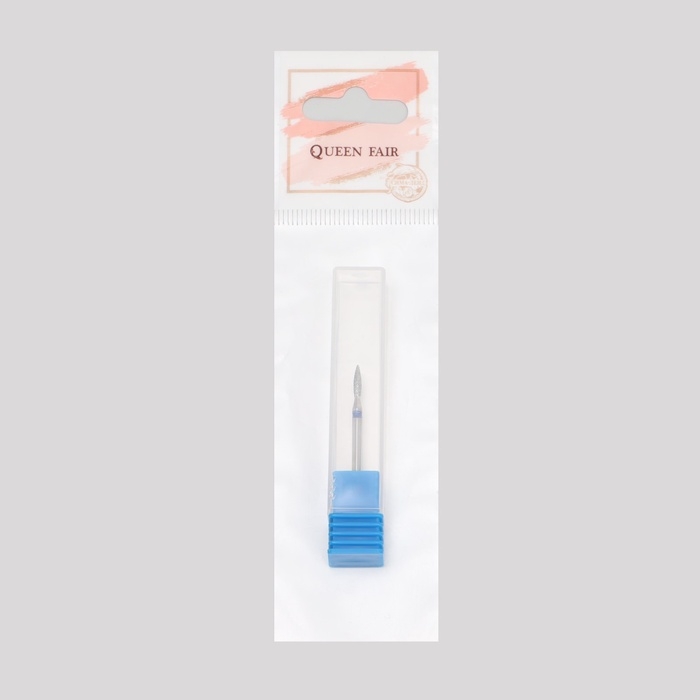 Фреза алмазная для маникюра «Пламя», средняя зернистость, 1,8 × 8 мм, в пластиковом футляре Фреза алмазная для маникюра «Пламя», средняя зернистость, 1,8 × 8 мм, в пластиковом футляре