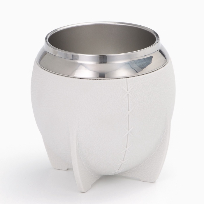 Калабас для чая Мате 250 мл и бомбилья, набор для приготовления, белый Калабас для чая Мате 250 мл и бомбилья, набор для приготовления, белый