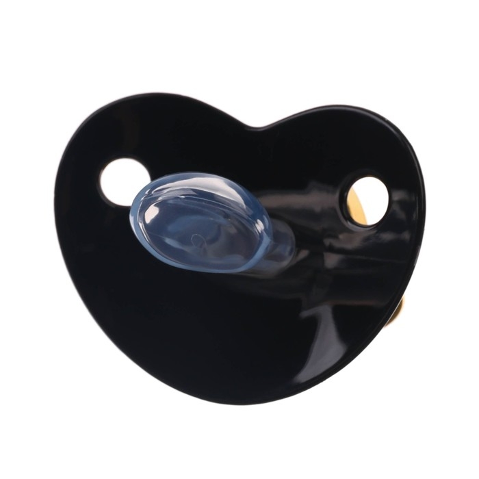 Соска - пустышка силиконовая ортодонтическая «BOSS», от 6 мес., с колпачком, цвет черный/золото, стразы Соска - пустышка силиконовая ортодонтическая «BOSS», от 6 мес., с колпачком, цвет черный/золото, стразы