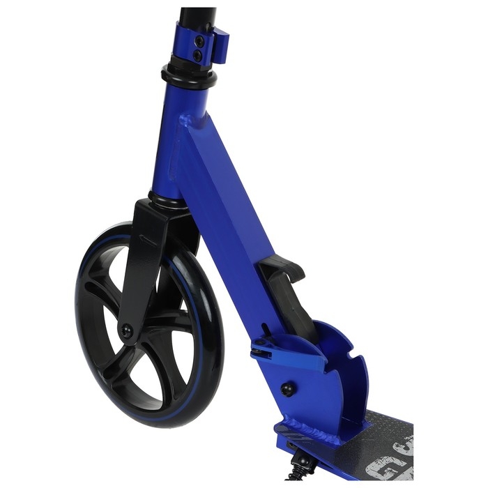 Самокат городской GRAFFITI, складной, колёса PU 200, 86A, ABEC 9, подножка, цвет синий Самокат городской GRAFFITI, складной, колёса PU 200, 86A, ABEC 9, подножка, цвет синий