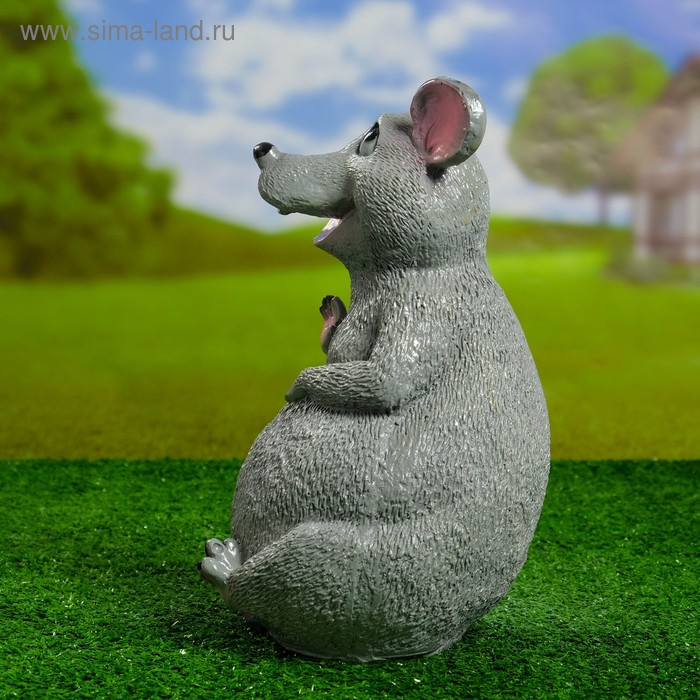Садовая фигура  Садовая фигура "Мышь" серая, 29,5см