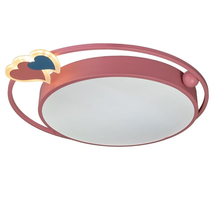 Люстра с ПДУ Люстра с ПДУ "Ритмо" LED 90Вт 3000-6000К розовый 50х54х5,5 см BayerLux