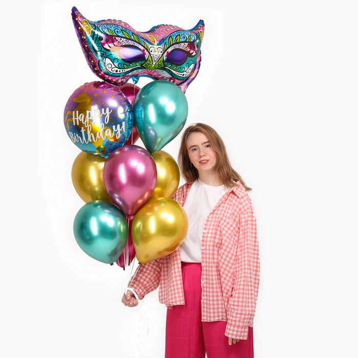 Набор шаров &laquo;Happy Birthday. Сказочный единорог&raquo;, латекс, фольга, 10 шт.