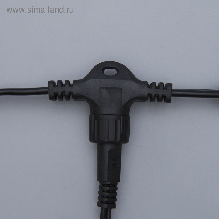 Гирлянда «Занавес» 2 × 1.5 м, IP65, УМС, тёмная нить, 360 LED, свечение тёплое белое, мерцание белым, 220 В