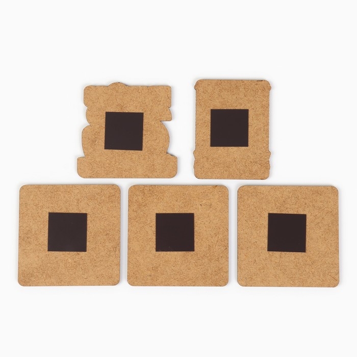 Магнит новогодний деревянный «Новый год: Новогодний», МИКС из 5 шт