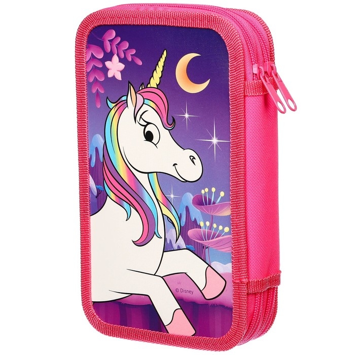 Пенал 2 секции,125х205х40 мм, ламинированный картон, Минни Маус и единорог Пенал 2 секции,125х205х40 мм, ламинированный картон, Минни Маус и единорог