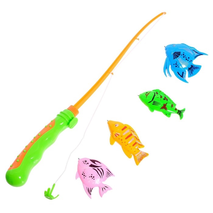Рыбалка «Морская волна», 4 рыбки, удочка, МИКС Рыбалка «Морская волна», 4 рыбки, удочка, МИКС
