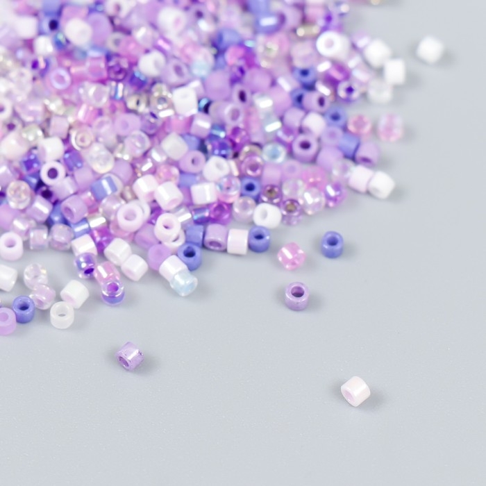 Бисер стекло 12/0  Бисер стекло 12/0 "Перламутр. Сиреневое ассорти" 10 гр
