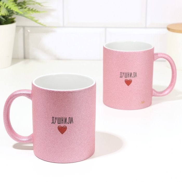 Кружка чайная керамическая Кружка чайная керамическая "Душнила" розовый, 320 мл