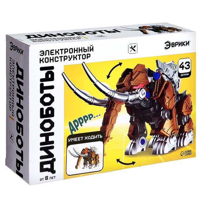 Электронный конструктор «Диноботы: Мамонт», 43 детали